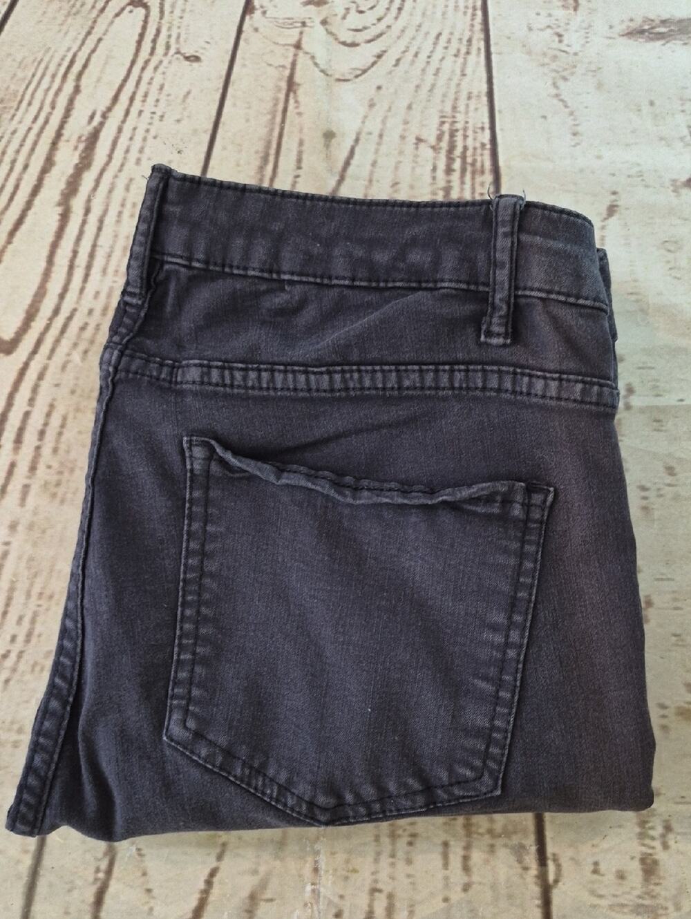 Zara Woman Slim Fit Medium Rise Moto Jeans Gray Size 10